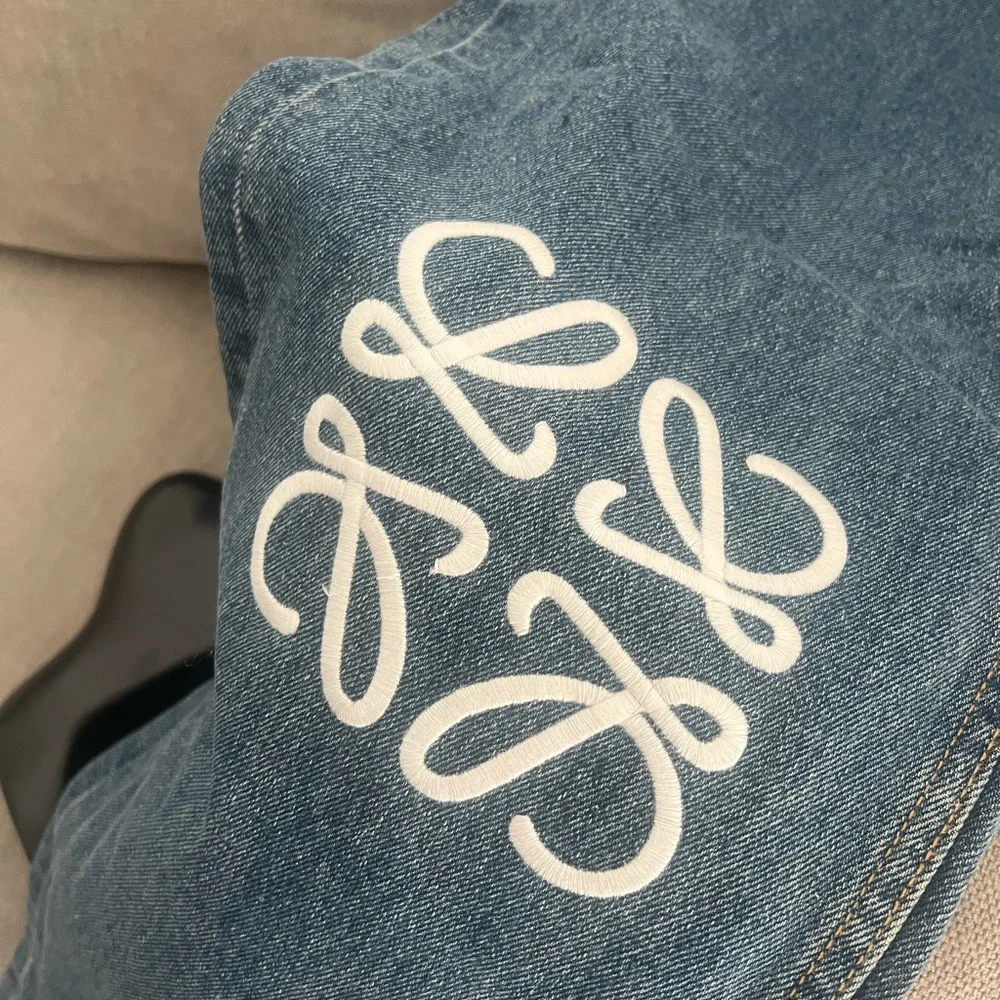 Loewe Light Blue Denim Jeans with White Label - Picture 1 of 5